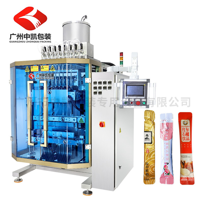 八列沖圓角液體包裝機(jī) 全自動異形袋液體多列包裝機(jī)